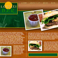 Design a Full Template for Bar Restorant Website Layout