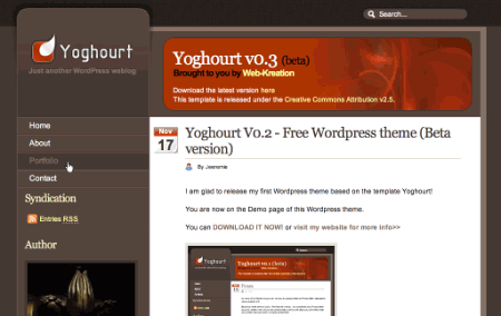 Yough in 100 Excellent Free WordPress Themes