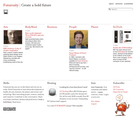 Futurosity807 in 100 Excellent Free WordPress Themes