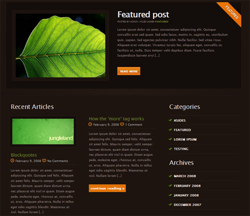 Jungleland-theme in 40 Free High-Quality WordPress Themes