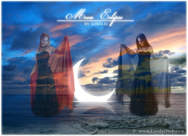 Fantasy Art Photoshop Tutorial: AWESOME Sinking Moon Eclipse - fantasy art Lorelei Web Design