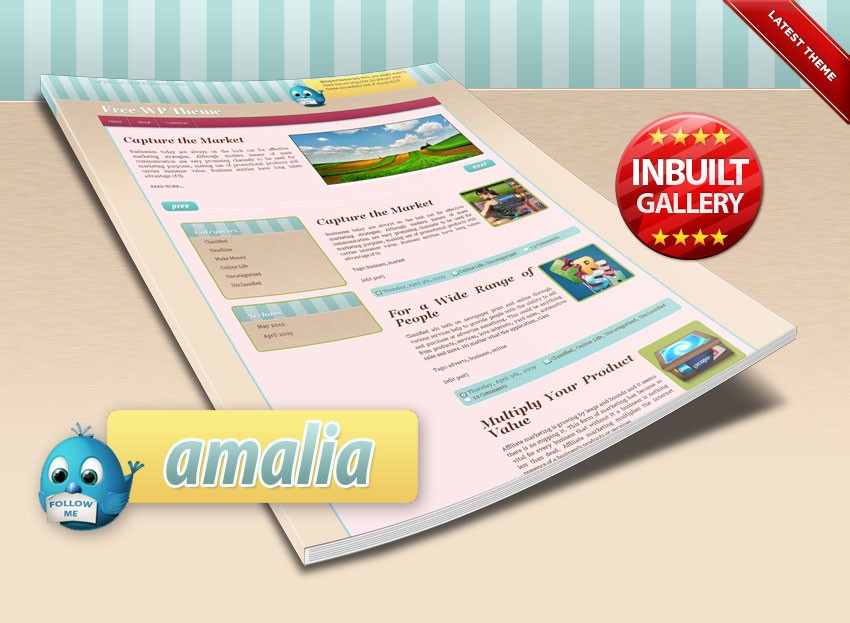 Amalia Sweet Free Wordpress Theme for Our Readers - Blog Lorelei Web Design