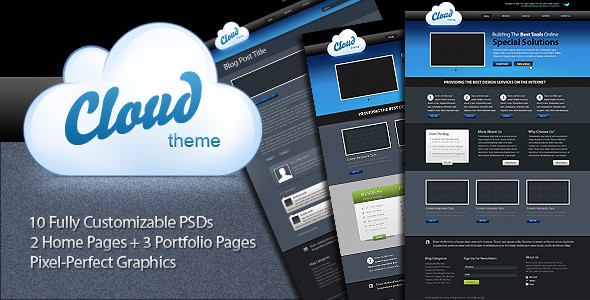 Download a Full 10 Pages PSD Template - Blog Lorelei Web Design