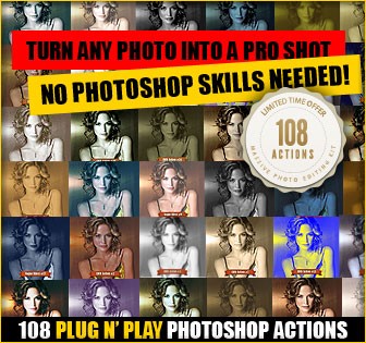 Download Our Best Selling 108 Killer Photoshop Actions Set - Premium Photoshop Actions Lorelei Web Design