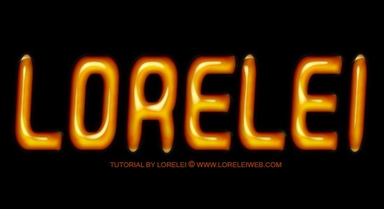 Oily and Shinny Text Effect in Photoshop - photoshop tutorial Lorelei Web Design