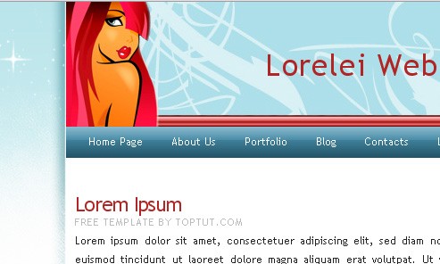Sexy Web 2.0 Template (tableless) - Blog Lorelei Web Design