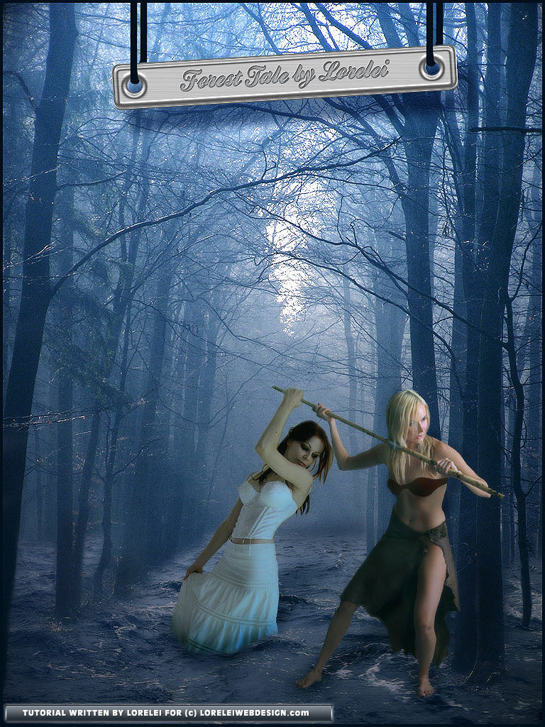 Design a Surreal Fantasy Art Forest Flood Tale - PS Tutorials Lorelei Web Design