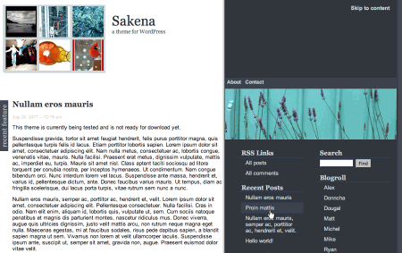 Sakena in 100 Excellent Free WordPress Themes