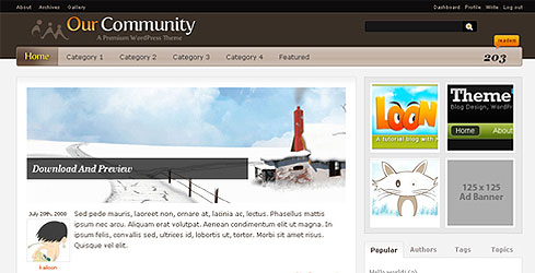 wordpresstheme1 Another Way To Iintegrate Photoshop and Wordpress - Premium Themes designed in PS - Blog Lorelei Web Design