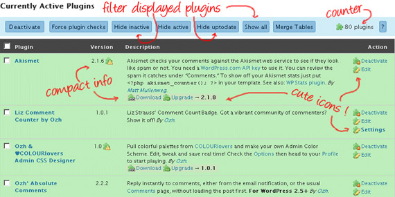 75 Best Wordpress Plugins That Make Bloggers Lives Easier - Blog Lorelei Web Design ozh-better-plugins-page-wordpress-jquery-plugin