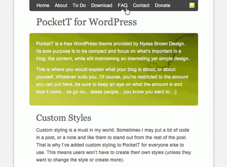 Pockett in 100 Excellent Free WordPress Themes
